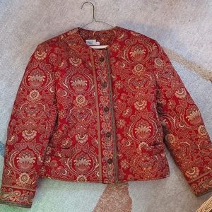 Vera Bradley Red Windsor Quilted Jacket